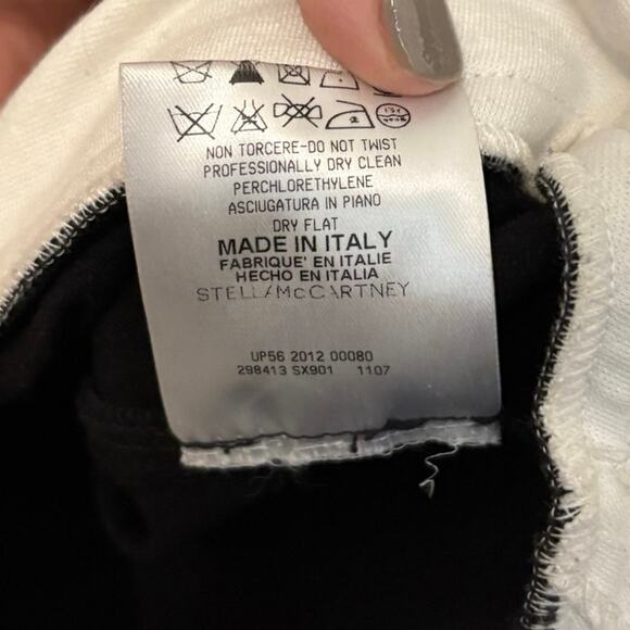 Stella McCartney Black White Peplum Top Size EU 36 - Picture 5 of 5